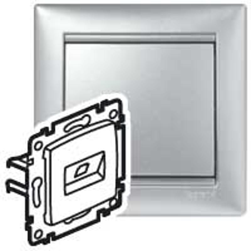 Valena Алюминий Розетка комп(RJ45) 2-ая 6 кат UTP