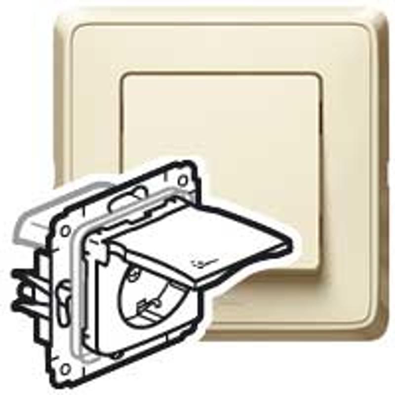 Cariva Сл. кость Розетка с/з IP44