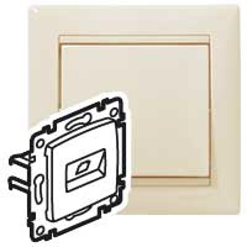 Valena Сл. кость Розетка комп(RJ45) 1-ая 6 кат UTP, крепление на винтах