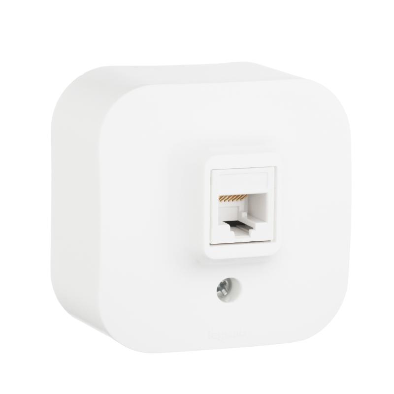 Quteo Белый Розетка RJ45 кат5е UTP