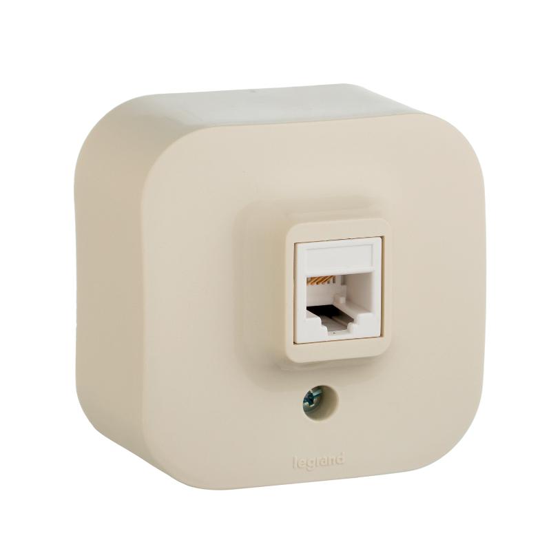 Quteo Слоновая кость Розетка RJ11