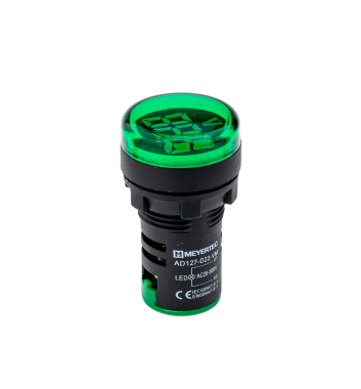 Индикатор напряжения, 20-500V AC, зеленый MT22-VM3