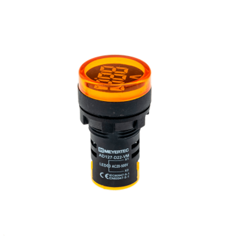 Индикатор напряжения, 20-500V AC, желтый MT22-VM5