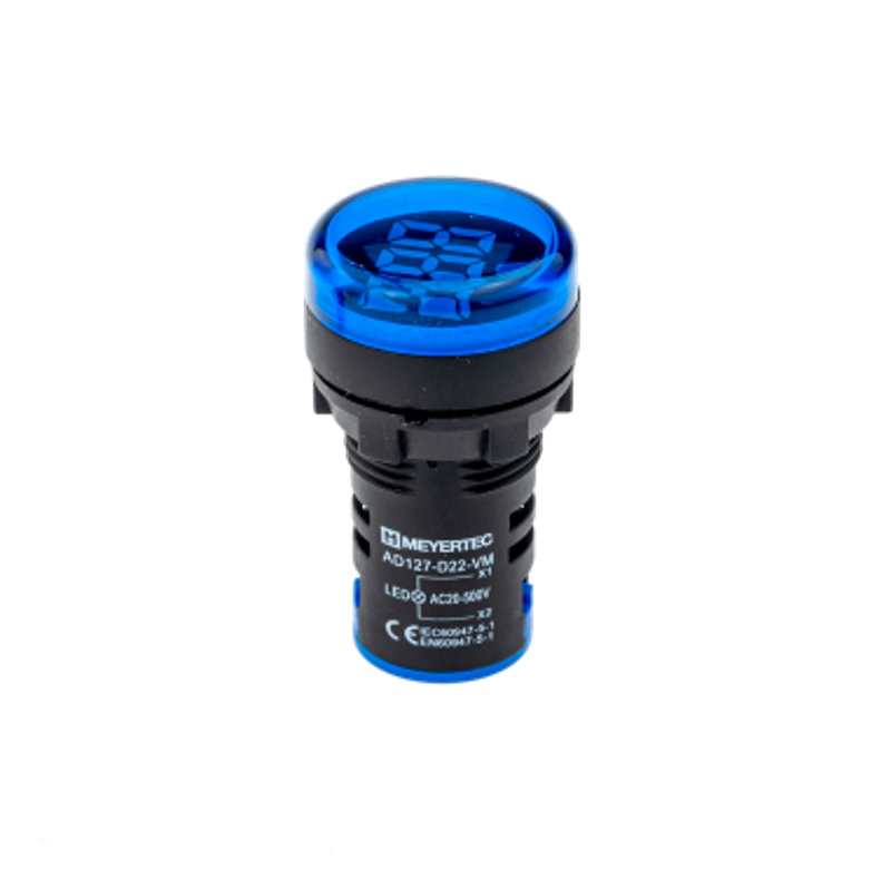 Индикатор напряжения, 20-500V AC, синий MT22-VM6