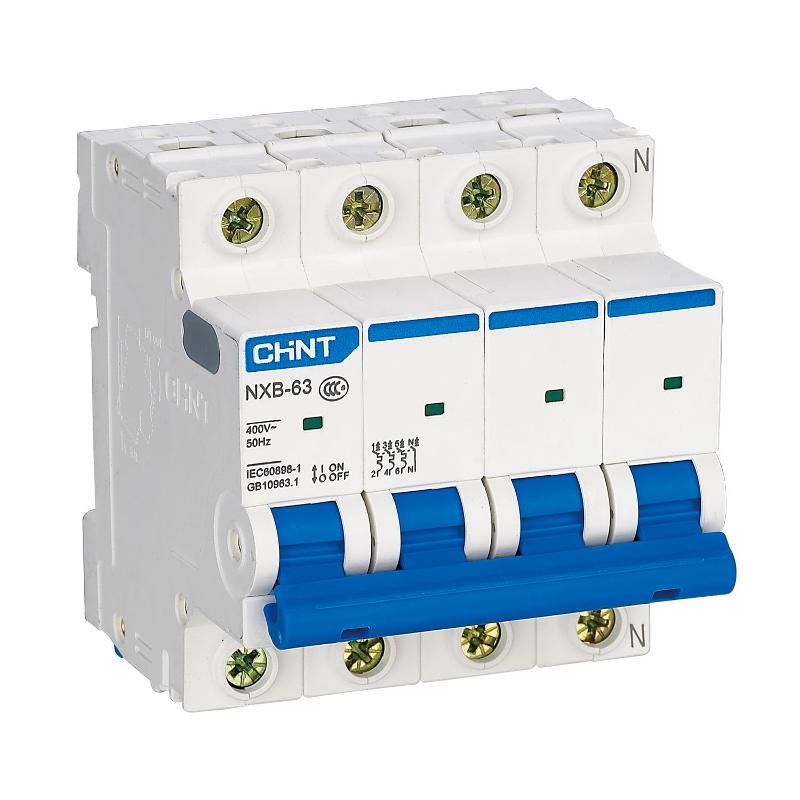 Выключатель автоматический четырехполюсный NXB-63 4P 2A 6кА х-ка D (R)