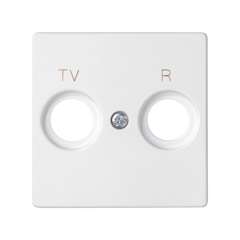 Накладка для розетки R-TV+SAT с пиктограммой "TV R" белого матового цвета S82 Concept