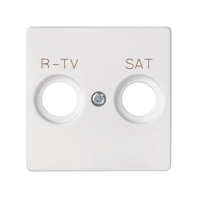 Накладка для розетки R-TV+SAT с пиктограммой "R-TV SAT" белого матового цвета S82 Concept