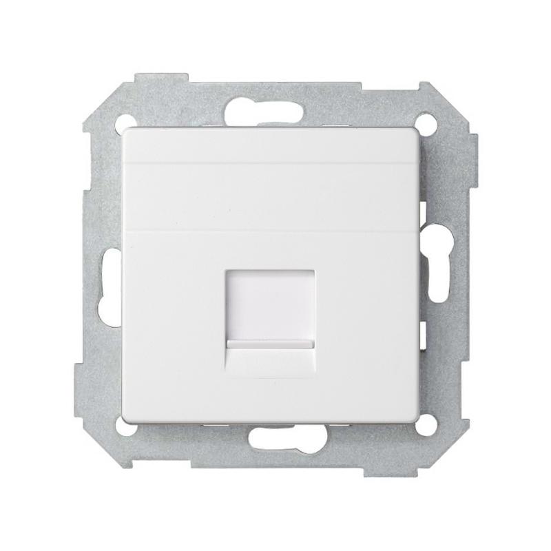 Simon 82 Адаптер со шторками на 1 коннектор UTP (RJ45), FTP (RJ45), RJ12, AMP, S82, S82N, S82 Detail, белый