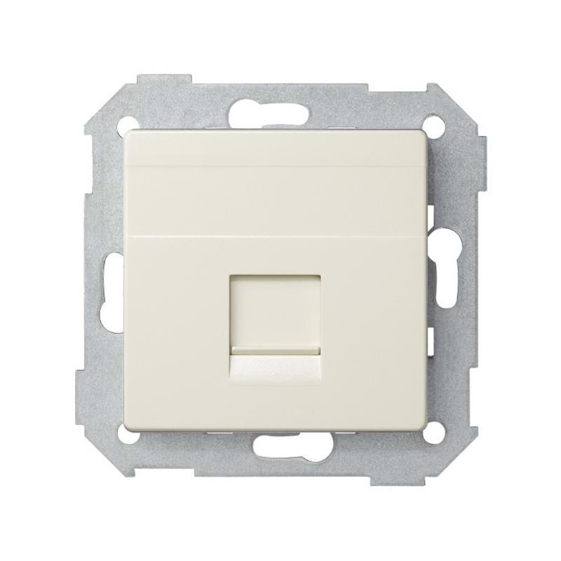 Simon 82 Адаптер со шторками на 1 коннектор UTP (RJ45), FTP (RJ45), RJ12, AMP, S82, S82N, S82 Detail, слонова
