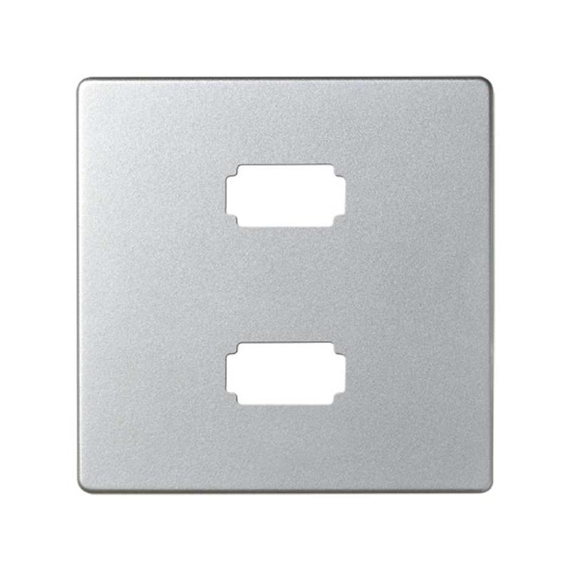Simon 82 Накладка для коннектора 2*USB 2.0 типа А, "мама", S82, S82N, алюминий