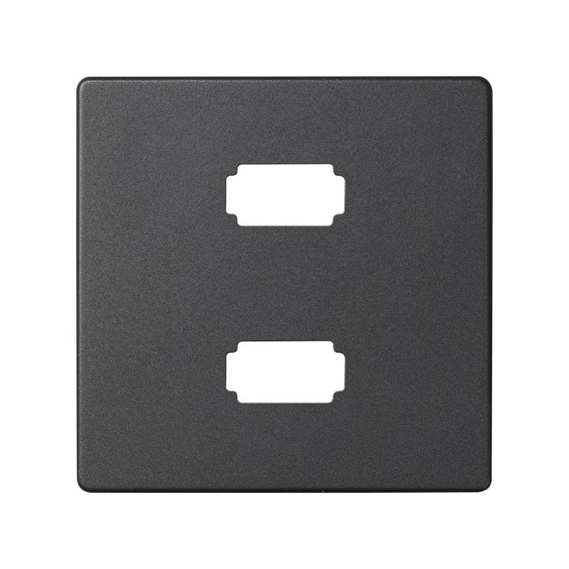 Simon 82 Накладка для коннектора 2*USB 2.0 типа А, "мама", S82, S82N, S82 Detail, графит