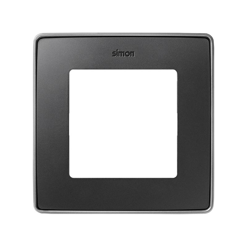 Simon 82 Рамка декоративная, 1 пост, Select, S82 Detail, графит-алюминий