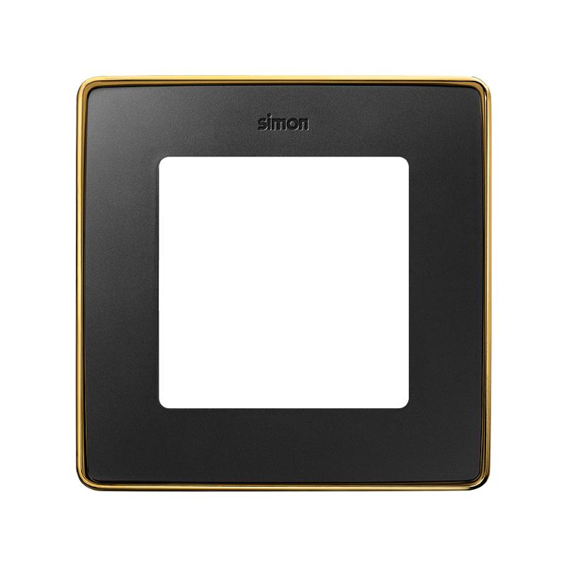 Simon 82 Рамка декоративная, 1 пост, Select, S82 Detail, графит-золото