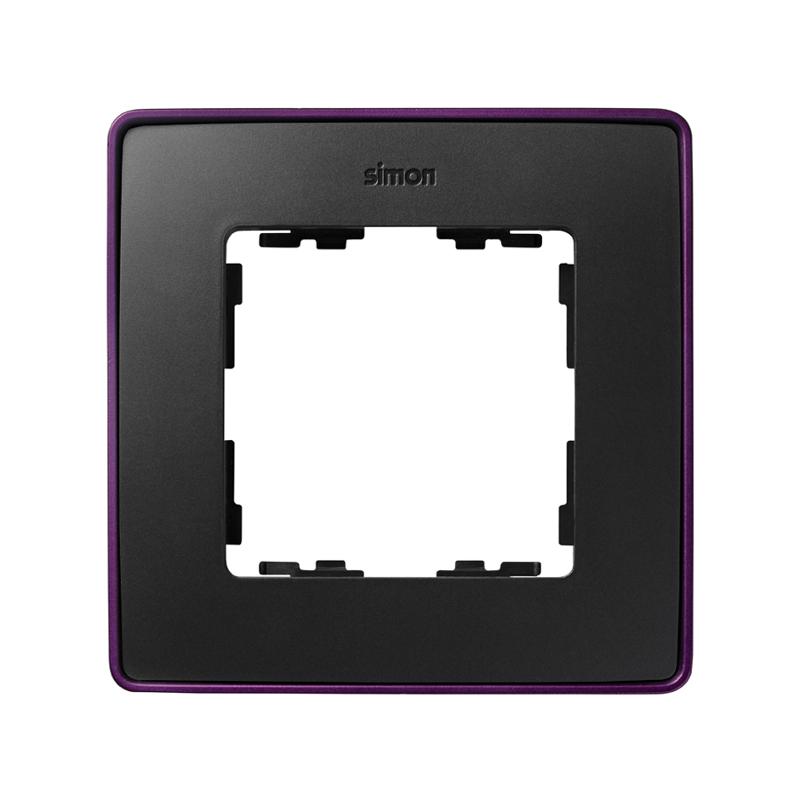 Simon 82 Рамка декоративная, 1 пост, Select, S82 Detail, графит-фиолетовый металлик