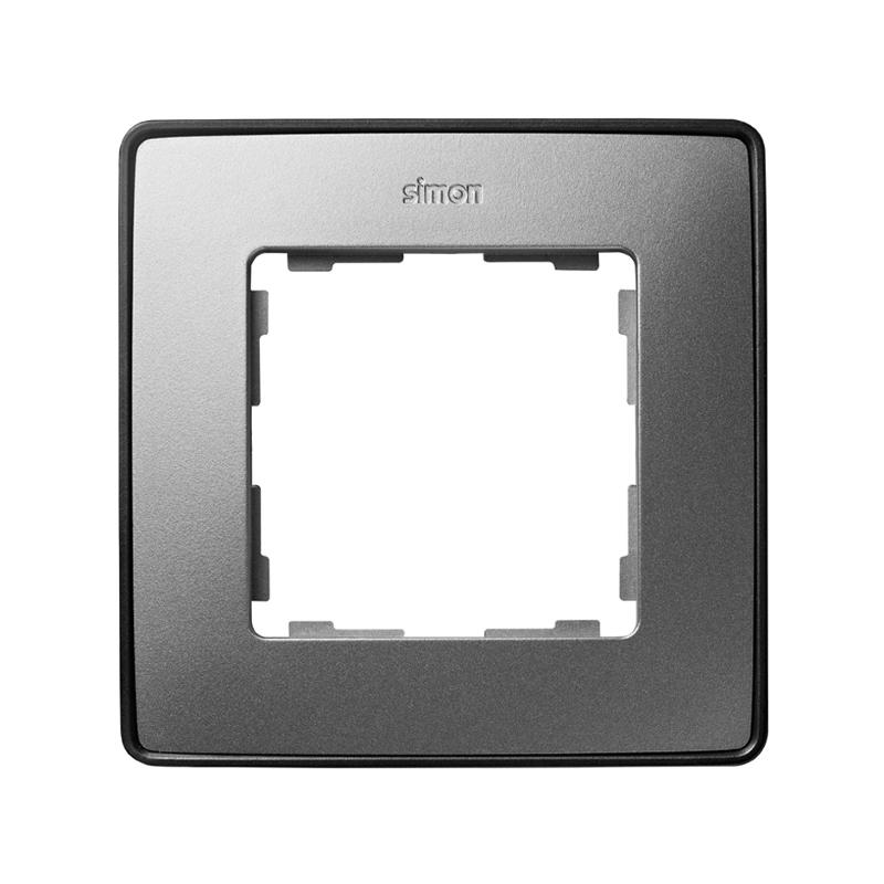 Simon 82 Рамка декоративная, 1 пост, Select, S82 Detail, алюминий-графит