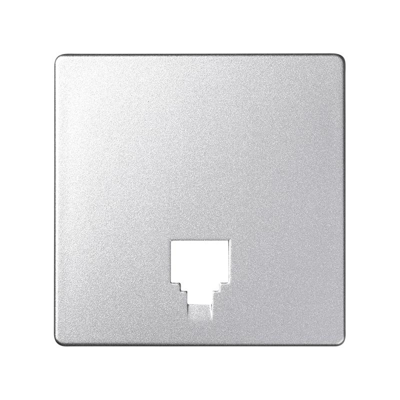 Simon 82 Накладка на телефонную розетку RJ-11, RJ-12, S82 Detail, алюминий