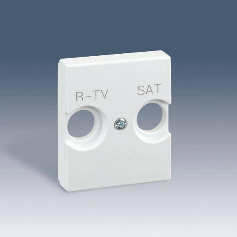 Simon 82 Накладка на телевизионную розетку R-TV+SAT, широкий модуль, S82C, слоновая кость