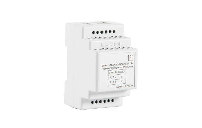 UPN-(11-30)DC/(3-9)DC-15VA DIN преобразователь напряжения, вход 11-30В, 15ВА