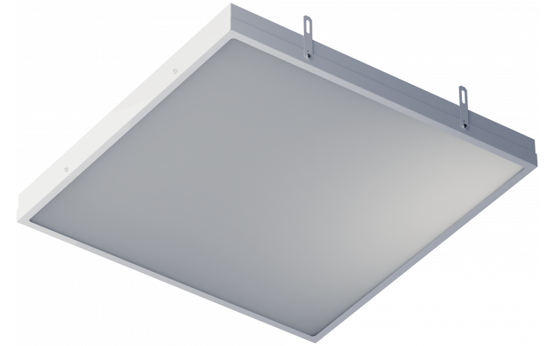 Светильник светодиодный потолочный с БАП ДВО-LED IP54 92 052 ДВО-15-О-30-3К-IP54-Грильято-А3