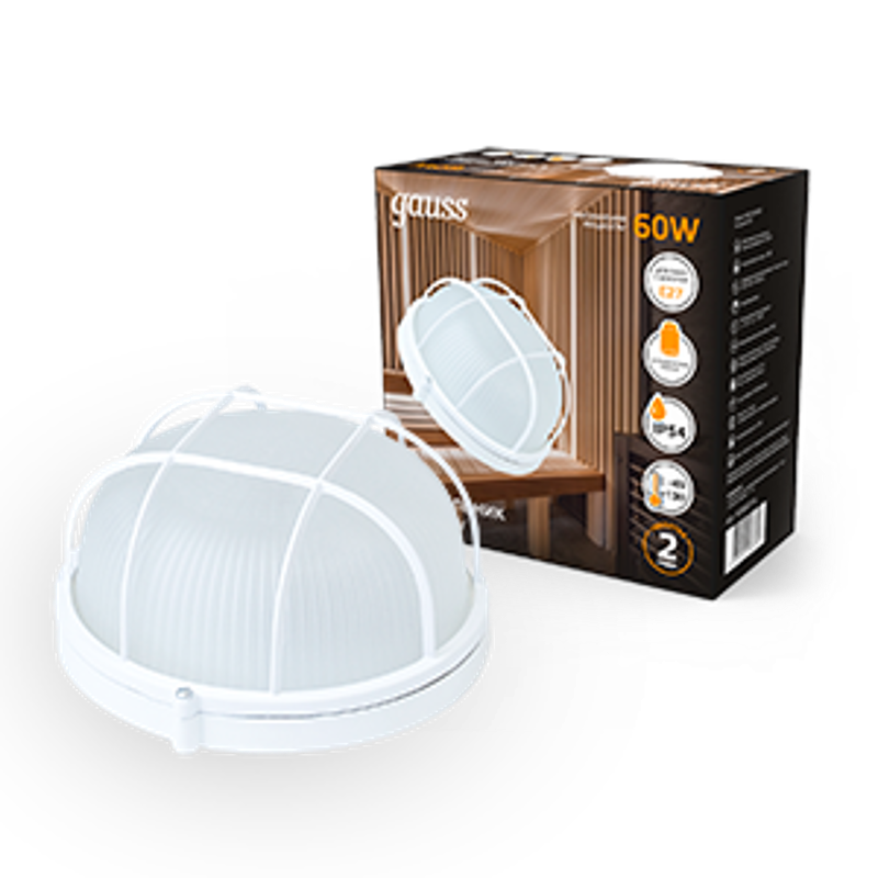 Светильник для ЖКХ НБП IP54 190*176*90 круг с решеткой под лампу Е27 max 60W, 1/10