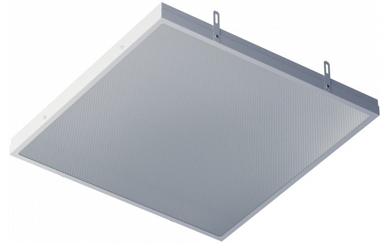Светильник светодиодный потолочный с БАП ДВО-LED IP54 92 956 ДВО-14-П-40-4К-IP54-Грильято-А3 CRI90