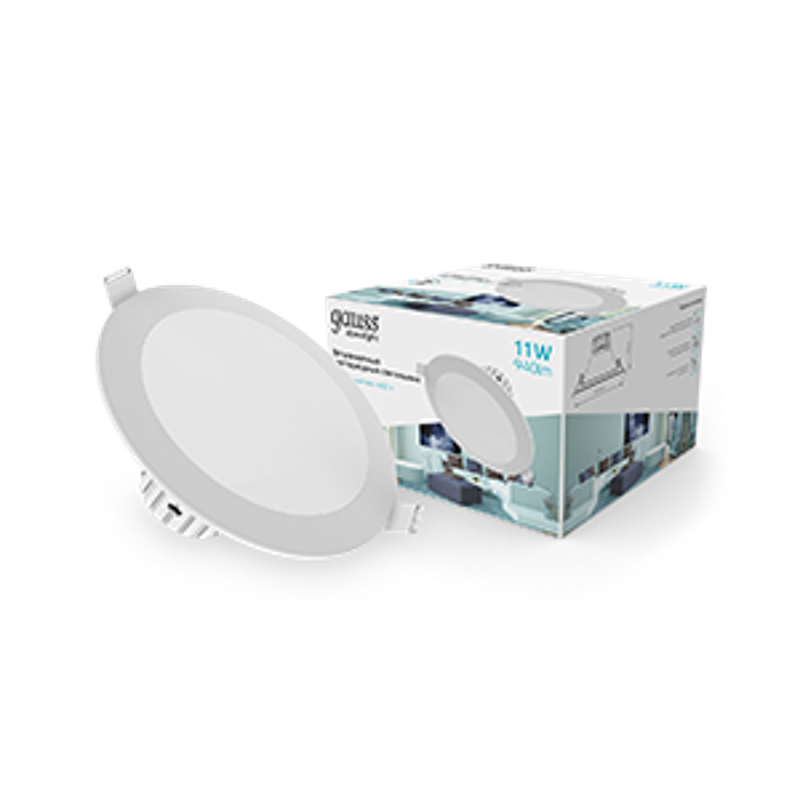 Светильник светодиодный встраиваемый круглый белый, 11W, 940 Lm LED 4100K