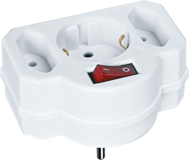 Разветвитель  NAD-3-R2F-WH 3 гн. (в ряд) 1гн с/з 2гн б/з