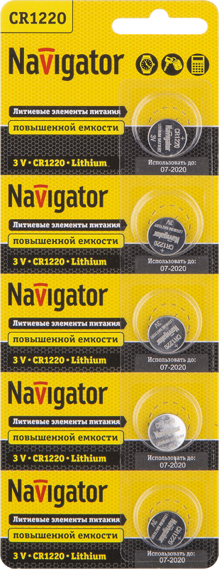 Элемент питания 94 778 NBT-CR1220-BP5