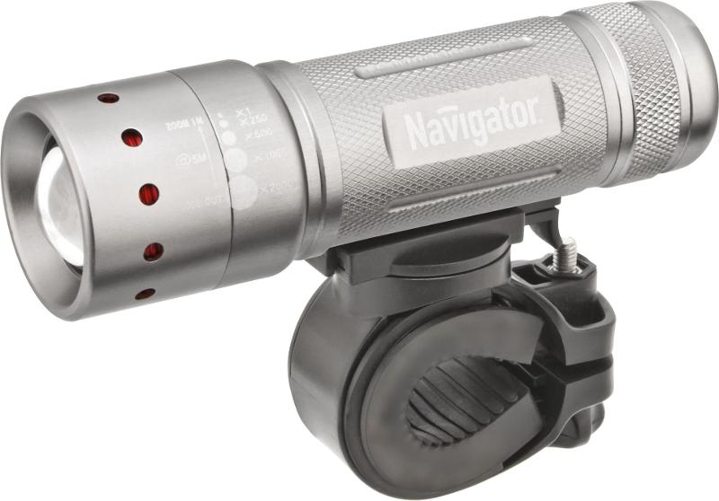 Фонарь велосипедный NPT-B01-3AAA  2 крепл. CREE 1LEDх5Вт, фокус, блист.