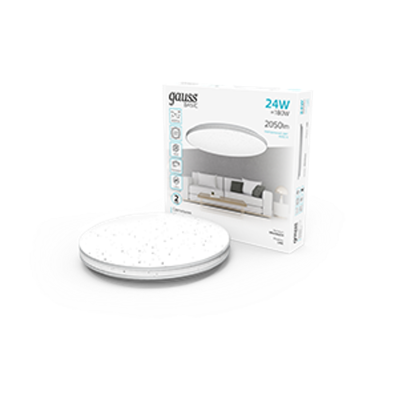 Светильник светодиодный бытовой Basic Space Line НПС 24W 2050lm 4000K 220-240V IP20 330*75 LED 1/20