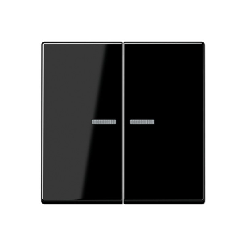 Клавиша для KNX кнопки, 2 группы, с окошком; термопласт; черный