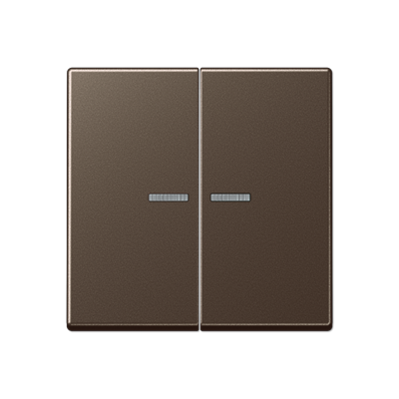 Клавиша для KNX кнопки, 2 группы, с окошком; дюропласт; мокка