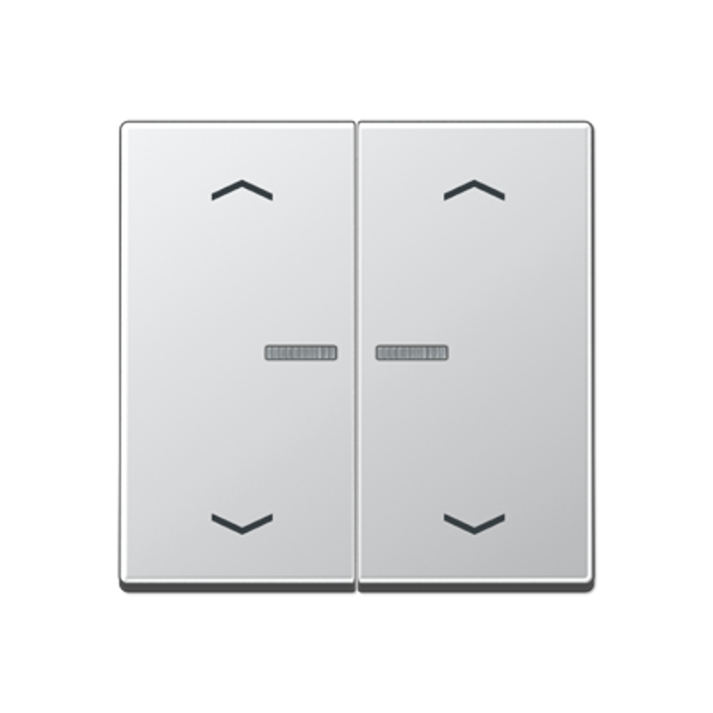 Клавиша для KNX кнопки, 2 группы, с окошком, символы стрелки; дюропласт; алюминий