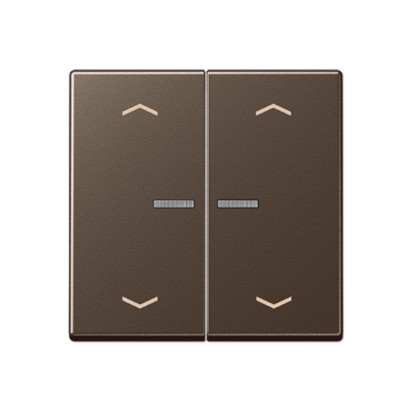 Клавиша для KNX кнопки, 2 группы, с окошком, символы стрелки; дюропласт; мокка