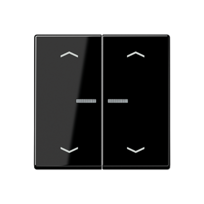 Клавиша для KNX кнопки, 2 группы, с окошком, символы стрелки; дюропласт; черный