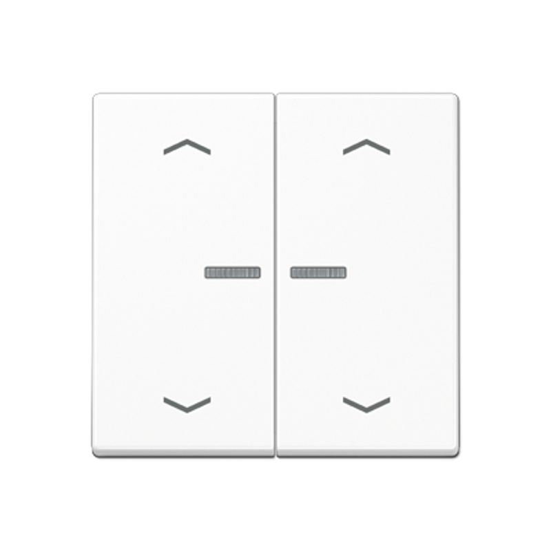 Клавиша для KNX кнопки, 2 группы, с окошком, символы стрелки; дюропласт; белый
