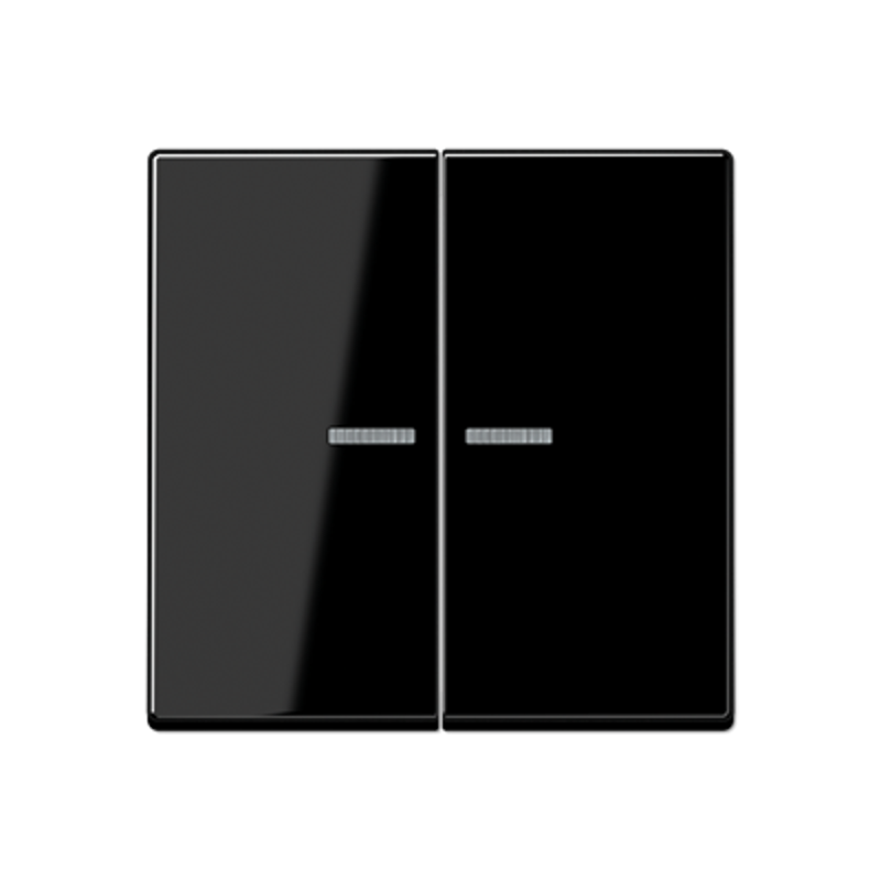 Клавиша для KNX кнопки, 2 группы, с окошком; дюропласт; черный
