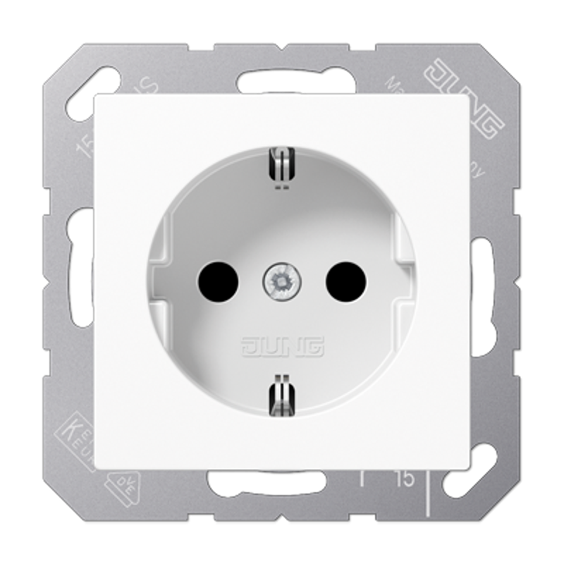 Штепсельная розетка SCHUKO 16A 250V~; термопласт; белый