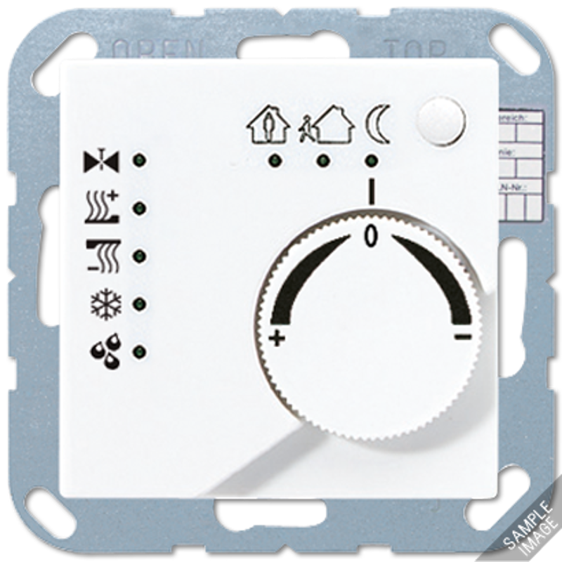 KNX-регулятор с ручкой для установки температуры; слоновая кость
