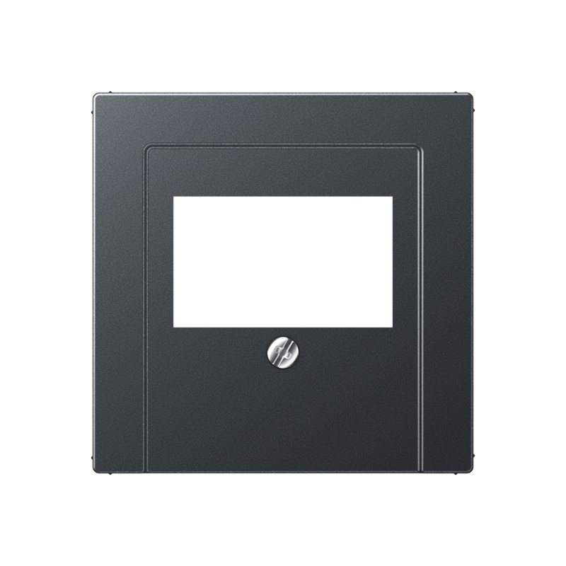 Крышка для ТАЕ и USB розеток, фиксация винтом; термопласт; матовый антрацит; A500