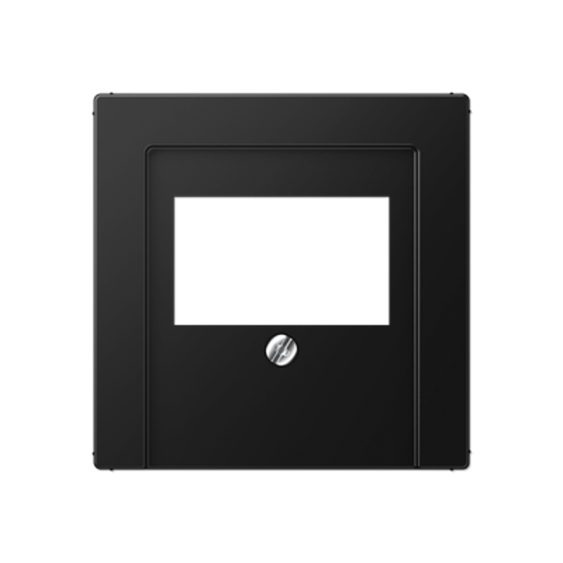 Накладка на USB зарядные устройства и TAE-розетки; с видимым винтом; термопласт; черный матовый