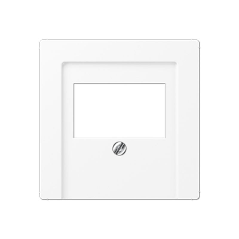 Накладка на USB зарядные устройства и TAE-розетки; с видимым винтом; термопласт; белый матовый