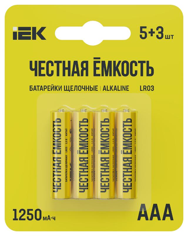 Батарейка щелоч. Alkaline LR03/AAA (5+3шт/блистер) ПРОМО