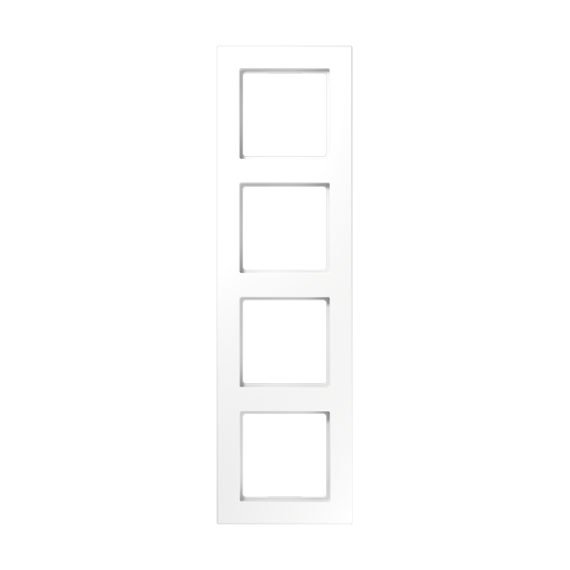 Рамка для вертикальной и горизонтальной установки, 4 поста; термопласт; белый; A CREATION