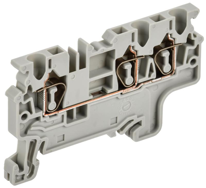ARMAFIX Клемма пруж. CX2.5-3 2,5мм2 3-конт. серая