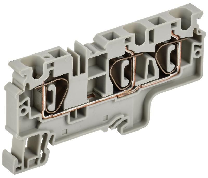 ARMAFIX Клемма пруж. CX6-3 6мм2 3-конт. серая