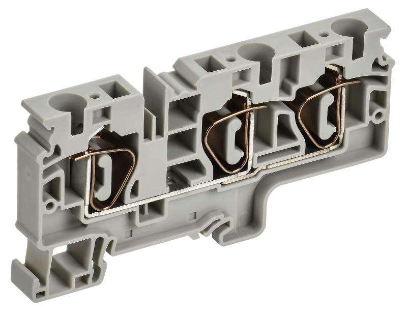 ARMAFIX Клемма пруж. CX10-3 10мм2 3-конт. серая