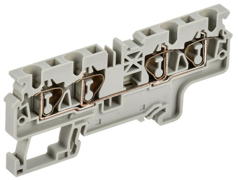 ARMAFIX Клемма пруж. CX4-4 4мм2 4-конт. серая