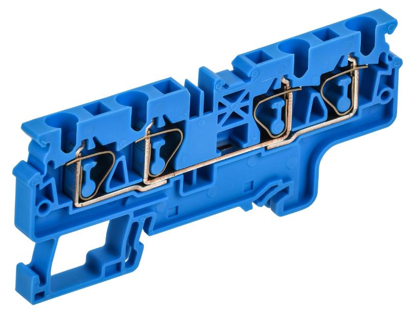 ARMAFIX Клемма пруж. CX4-4 BU 4мм2 4-конт. синяя