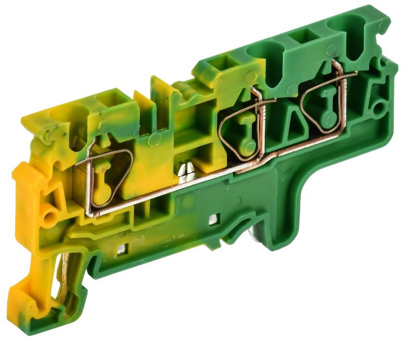 ARMAFIX Клемма пруж. CX4-3 PE 4мм2 3-конт. зазем.